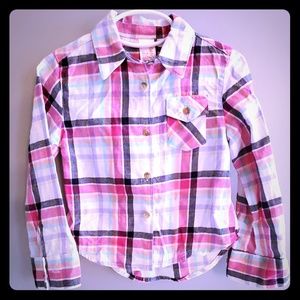 Girls small flannel shirt. Size 4/5